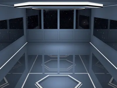 Sci Fi Room Low-poly 3D model 33