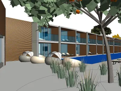 FOUR STAR  SEA HOTEL PROJECT 3D model