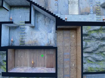 Level Design Low-poly 3D model