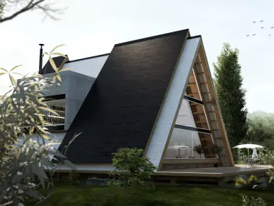 Forest House 02 - villa 3D model 3D model