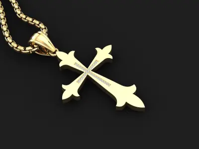 Cross Light Gold 3CP021 3DM STL 3D model