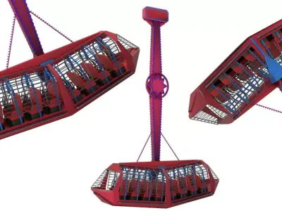 Amusement Theme Park Collection 3D model