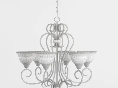 Colonial Chandelier 3D model