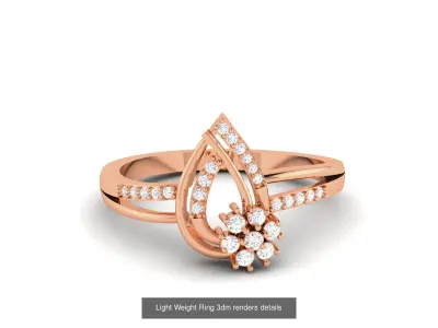 20 Light Weight Ring 3dm renders details  3D Model Pack