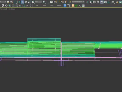 Modern Bench Seating Furniture 3D model
