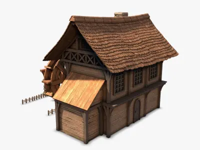 Cottage 12 Low-poly 3D model