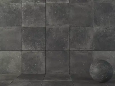 Flaviker Nordik Stone Black 80x80 Texture