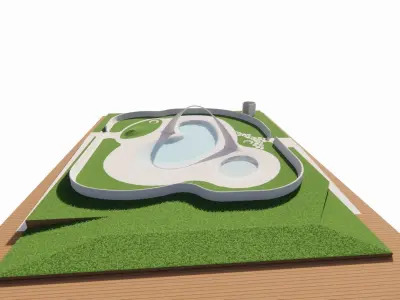 Swimming pool 3D model 11