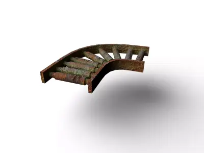 Industrial Conveyer Roller Angular Low-poly 3D model