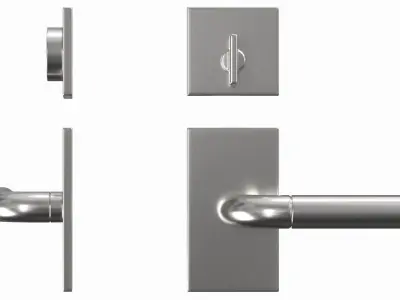 Tumalo Nickel Square Deadbolt 3D model