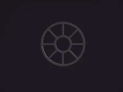 Circular Window Frame 3D model