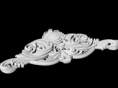 Central decor ornament for furniture 3D model