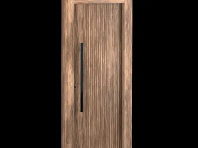 Interior-exterior Wooden Door 3D model 3