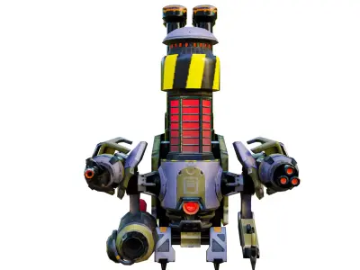 Traffic Robot Low-poly 3D model