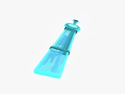 SciFi Sword A10 Full Blue - Character Design Fashion Low-poly 3D model