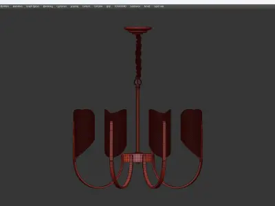 RUBY chandelier Low-poly 3D model