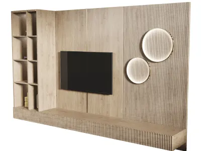 Tv wall set 1 3D model