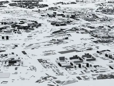 Minsk Streets and Buildings 3D model