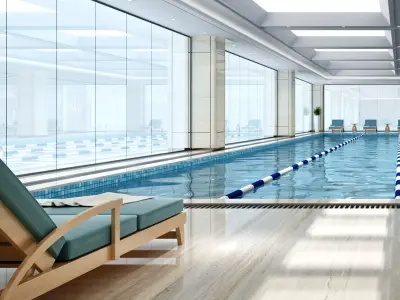 swimming pool Low-poly 3D model