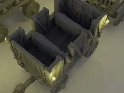 Convoy of Settlers Tabletop Terrain 28 mm 3D print model