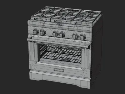 Gas Range 01 3D model