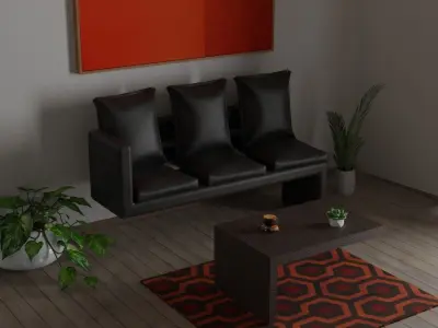 modern sofa design 3D model