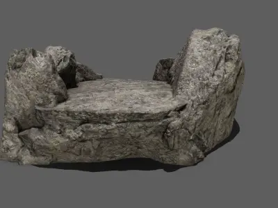 Rock Stair Low-poly 3D model