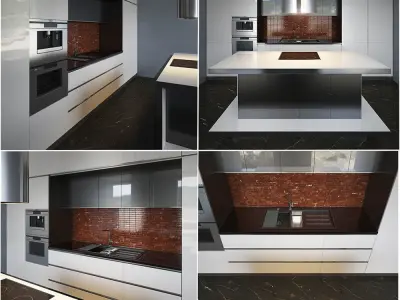 Kitchen Furniture IX 3D model