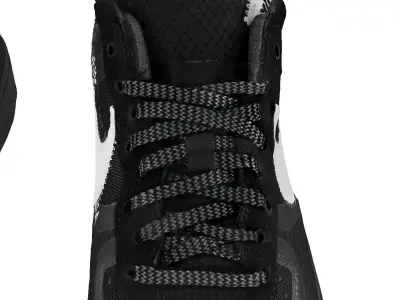 Off-White x Nike Air Force 1 one Low Black White 2 Black 3D model