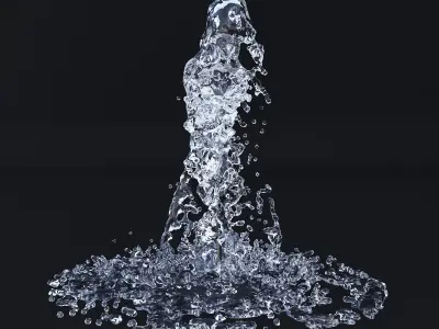 Two Animated Fountains  3D model