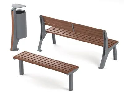 Street Furnitures Bundle 3D model