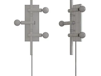  Kinzie Three Light Plug in Wall Sconce Low-poly 3D model