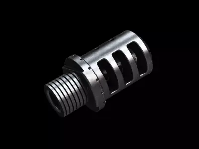Muzzle brake industirl part f342k 3D model