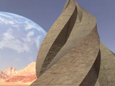 Alien Stone Pyramid 3D model