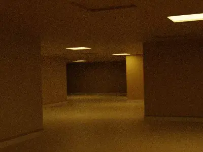 Escape to the Backrooms Low-poly 3D model