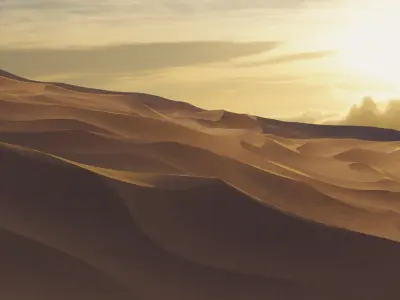 Sand dune Low-poly 3D model