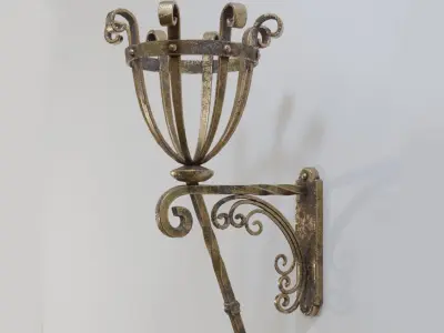 Gothic Wall Torch 01 - Game Ready Free low-poly 3D model