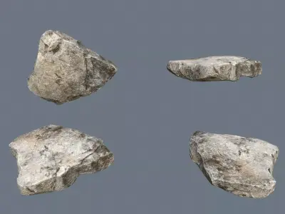desert stones Low-poly 3D model