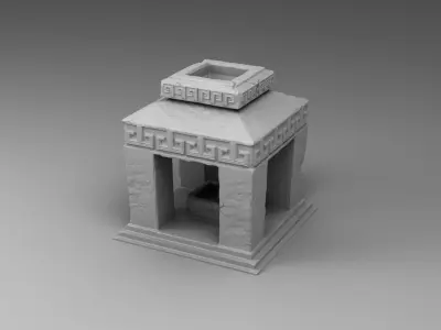 The fireplace of Maya 3D print model