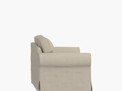 Ektorp 2 seat sofa kilanda light beige PBR  3D model