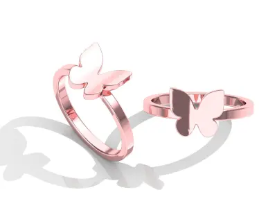 Sweet Butterfly Ring  Free 3D print model