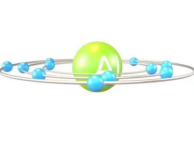 Aluminium Chemical Element v3 002 Low-poly 3D model