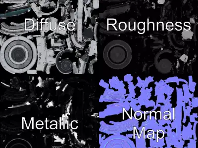 Futuristic Camera Lens Model Pack for SciFi Environments Low-poly 3D model