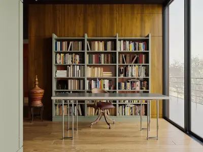 Living Room and Kitchen with Dinning Set Low-poly-115 Low-poly 3D model