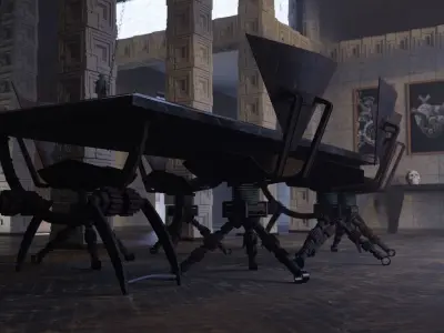 Cyberpunk Dystopian House Interior - High Detail 3D model