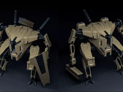 STRIKER mech action figure 3D print model
