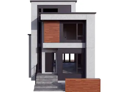 House Modern Villa 01 Low-poly 3D model