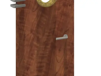 3d printable ship door with porthole 3D print model