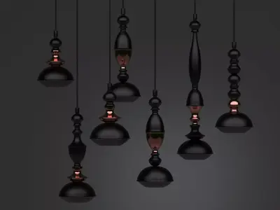 Benben pendant lamp with four 3D model