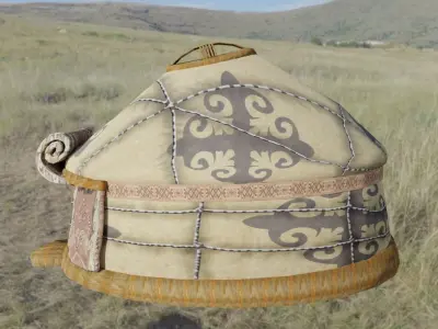 Cartoon Yurt 4 - Low Poly Game Ready Low-poly 3D model